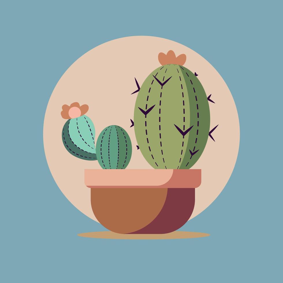 lindo cactus dibujos animados vector icono ilustración naturaleza icono concepto aislado premium vector plano