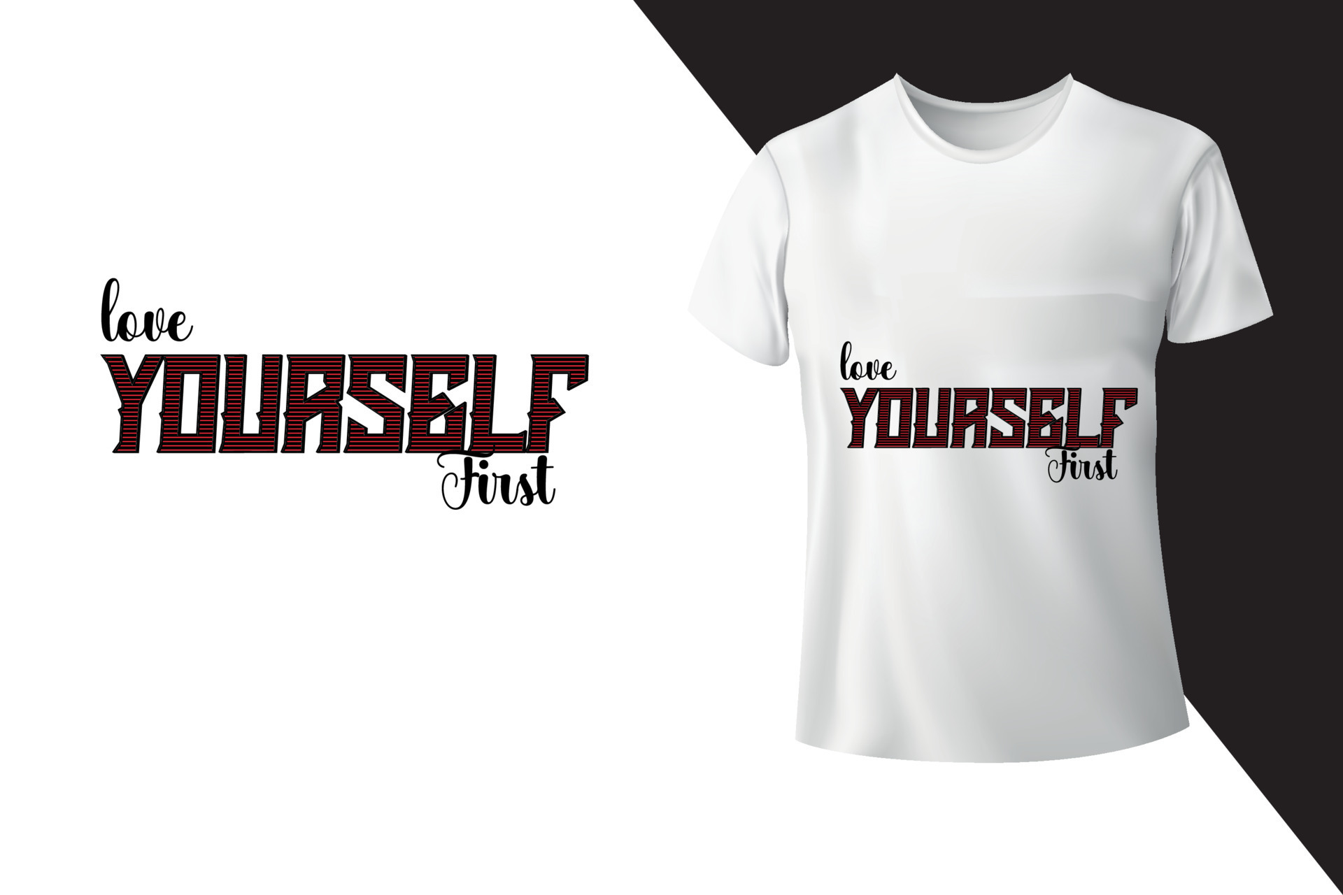 Love Yourself Typography T Shirt Design Stylish T Shirt And Apparel