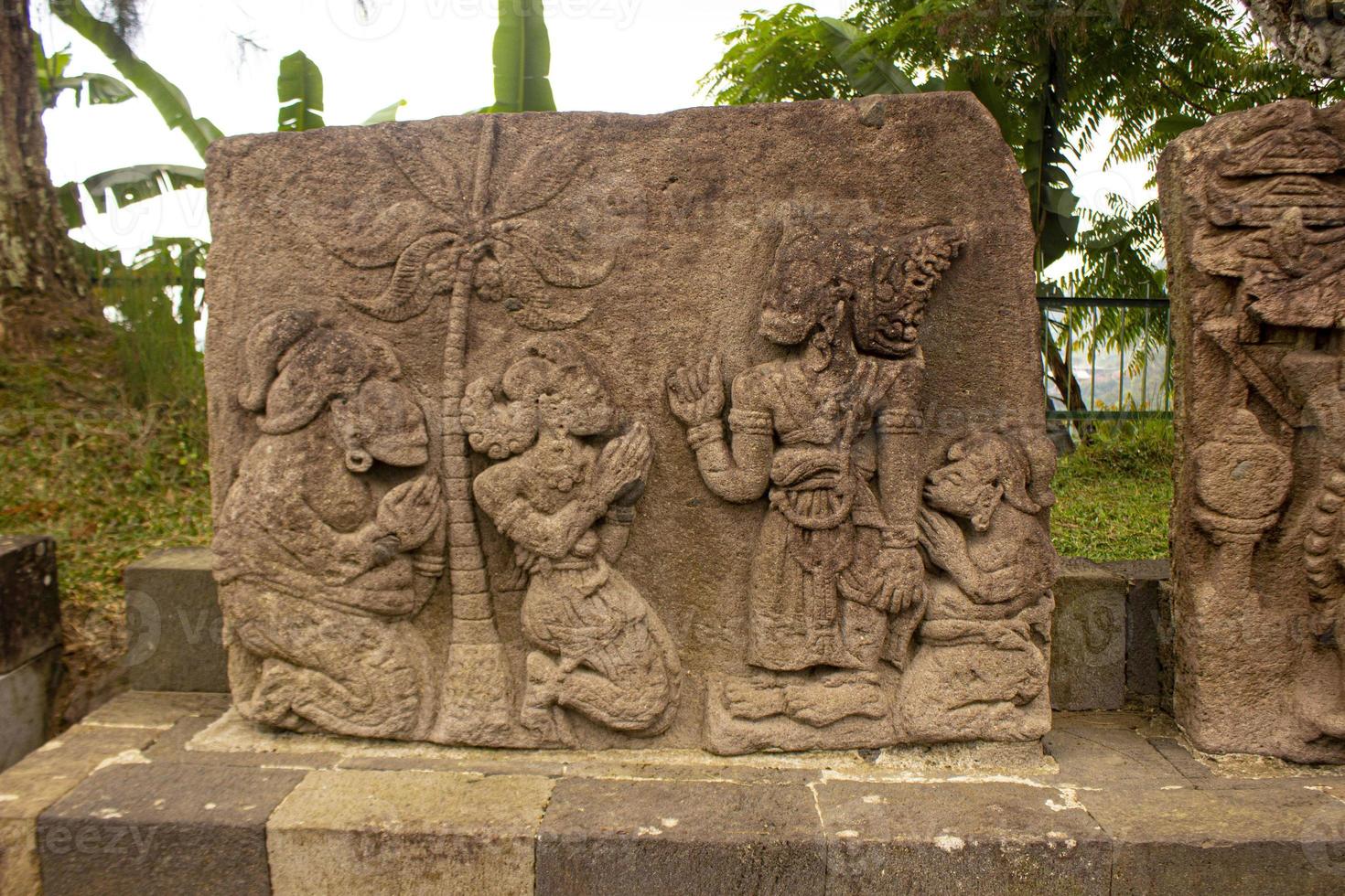 sukuh temple or candi sukuh, reliefs at sukuh temple.Ancient erotic Candi Sukuh-Hindu Temple on central Java, Indonesia. the temple is Javanese Hindu temple located mount lawu photo