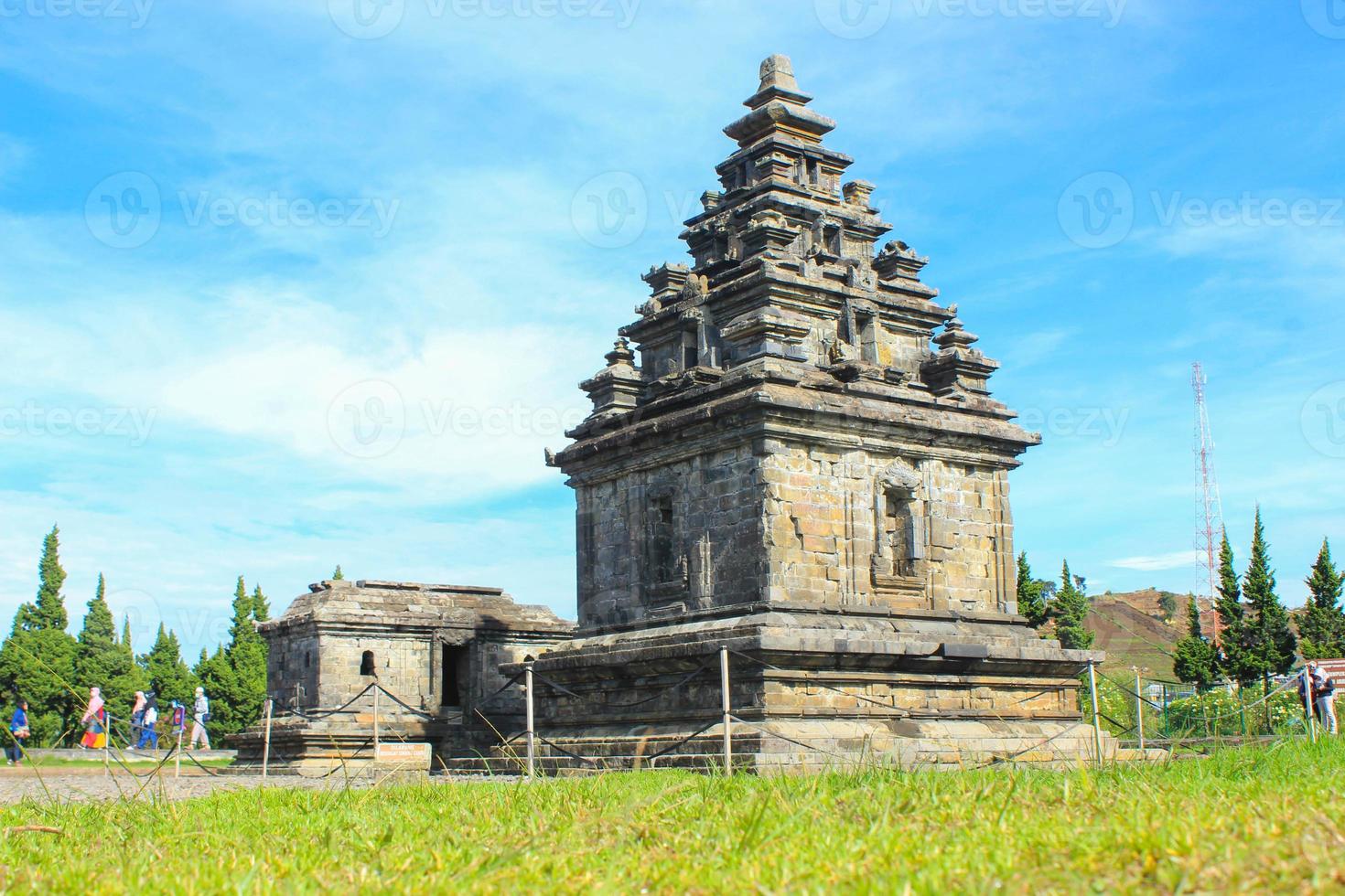 Local tourists visit Arjuna temple complex at Dieng Plateau after the covid 19 emergency response period photo