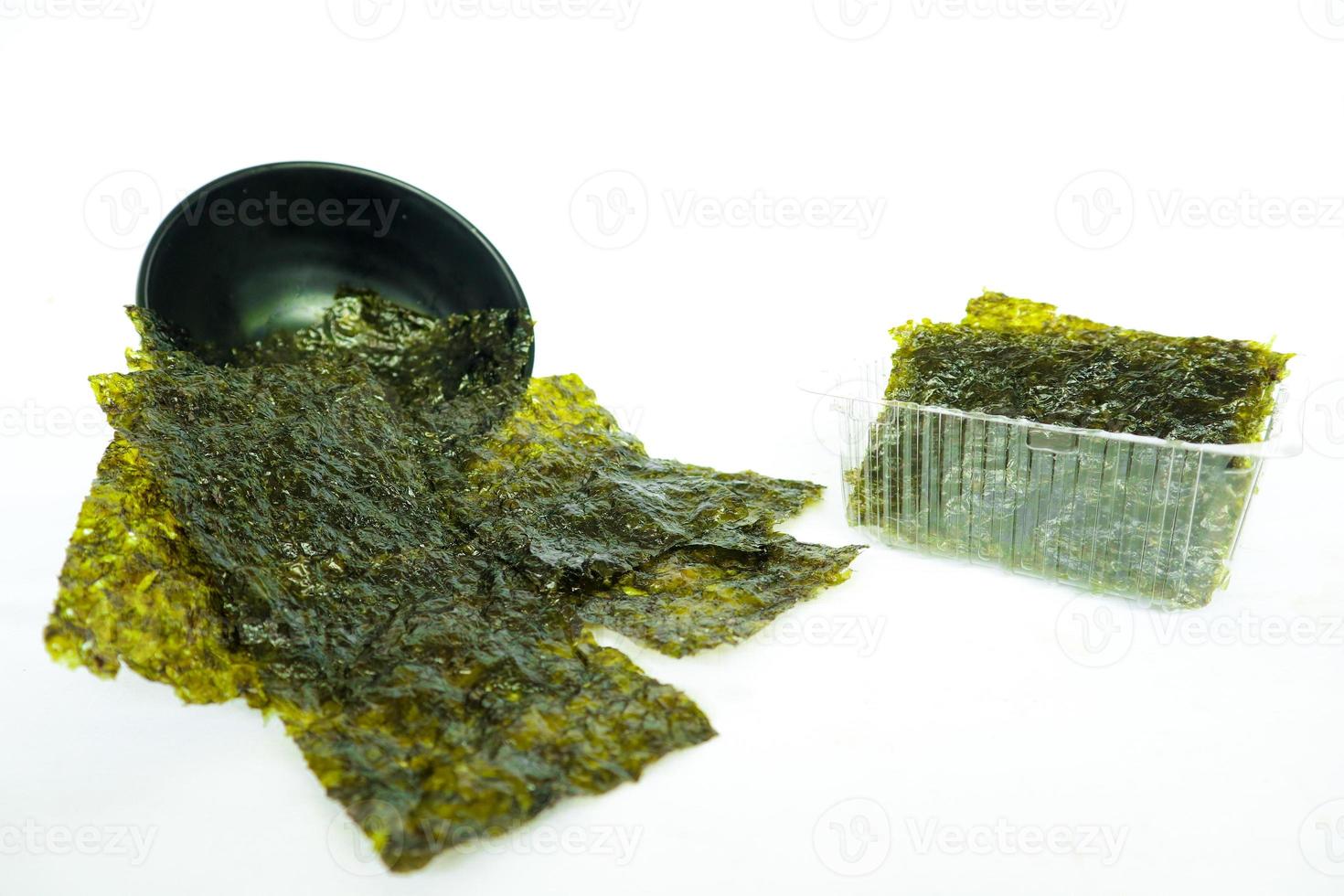 nori seaweed isolated on white background. Japanese food nori. Dry