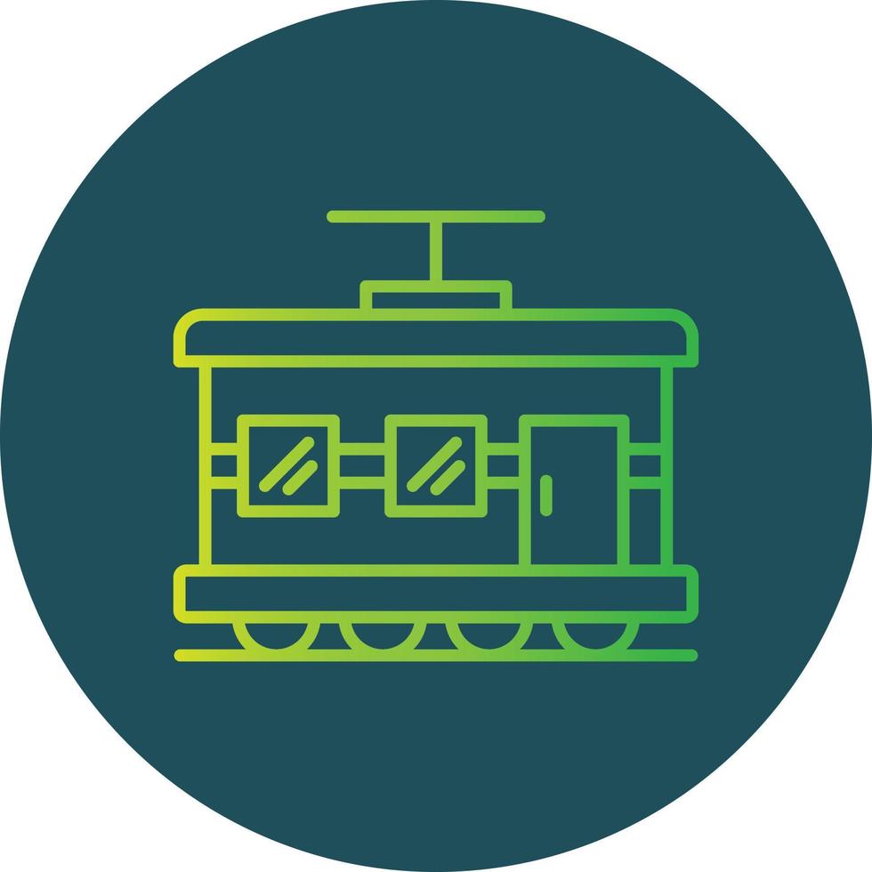 Tram Creative Icon Design vector