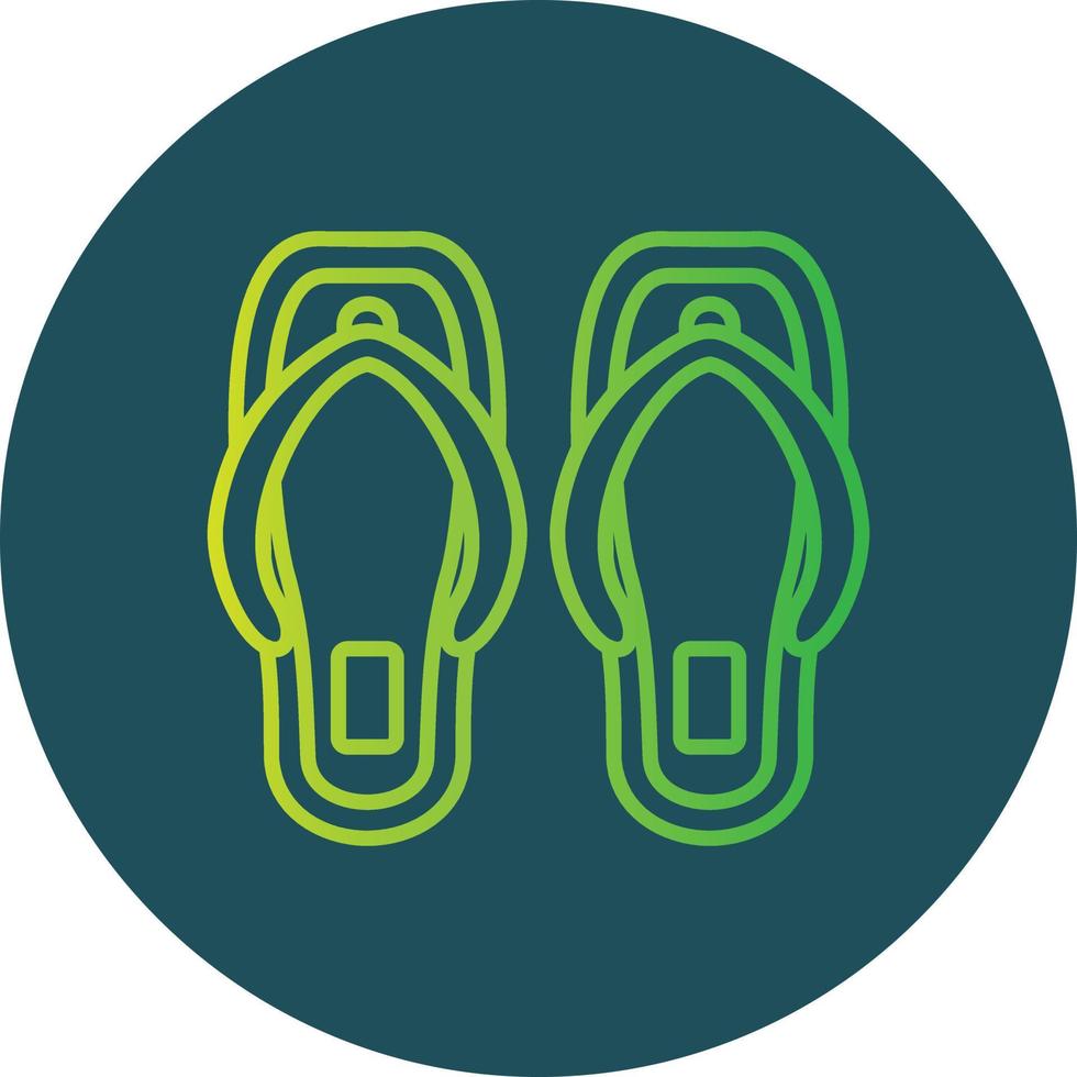 diseño de icono creativo de chanclas vector