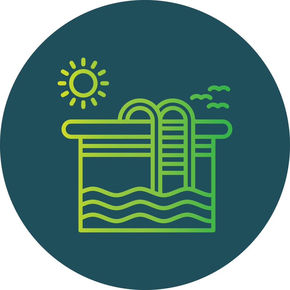 Swimming Pool Creative Icon Design vector