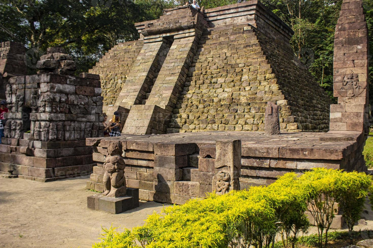 sukuh temple or candi sukuh, reliefs at sukuh temple.Ancient erotic Candi Sukuh-Hindu Temple on central Java, Indonesia. the temple is Javanese Hindu temple located mount lawu photo