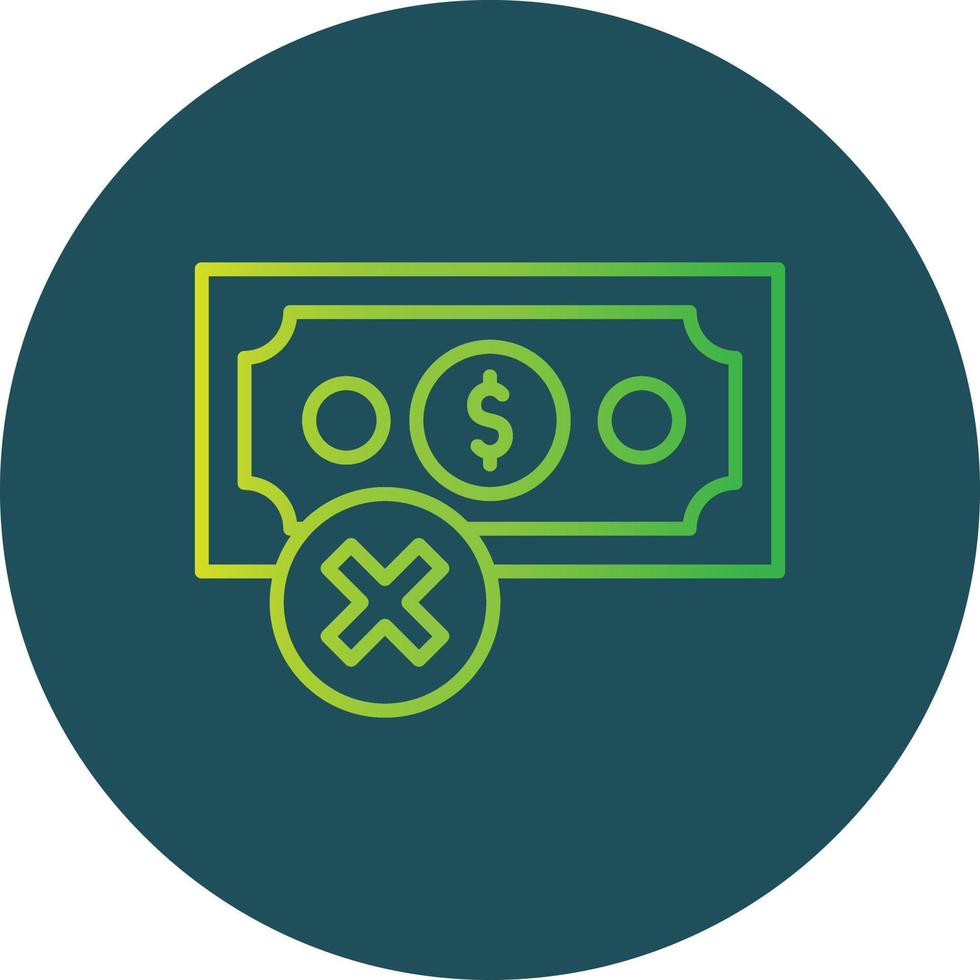 No Money Creative Icon Design vector