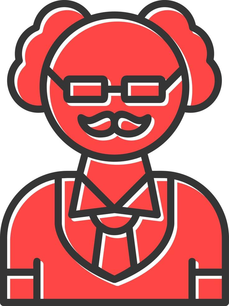 profesor de diseño de iconos creativos vector