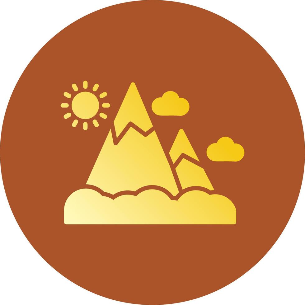 diseño de icono creativo de montaña vector