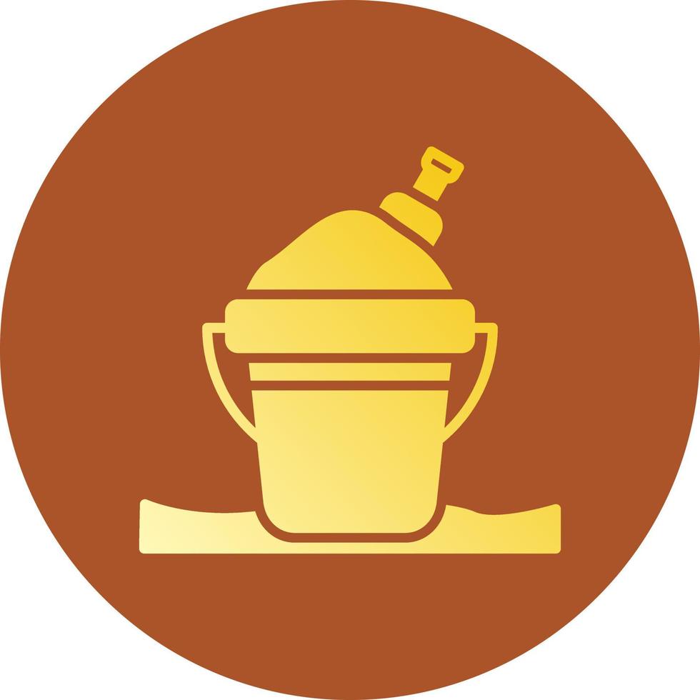 Sand Bucket Creative Icon Design vector