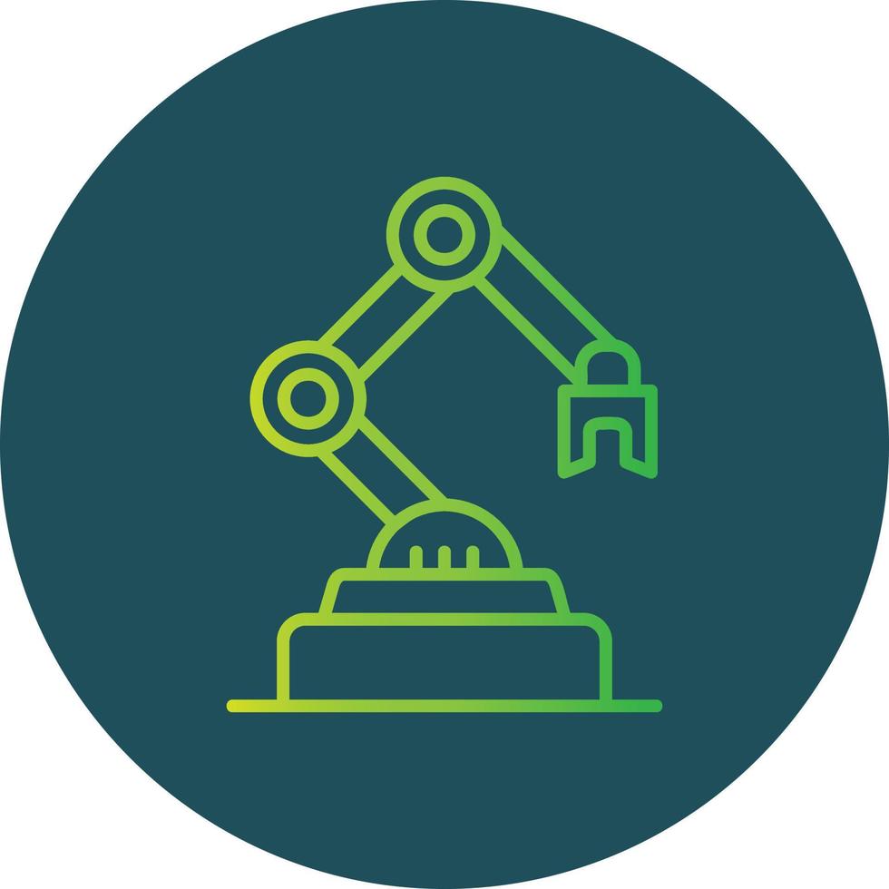 Industrial Robot Creative Icon Design vector