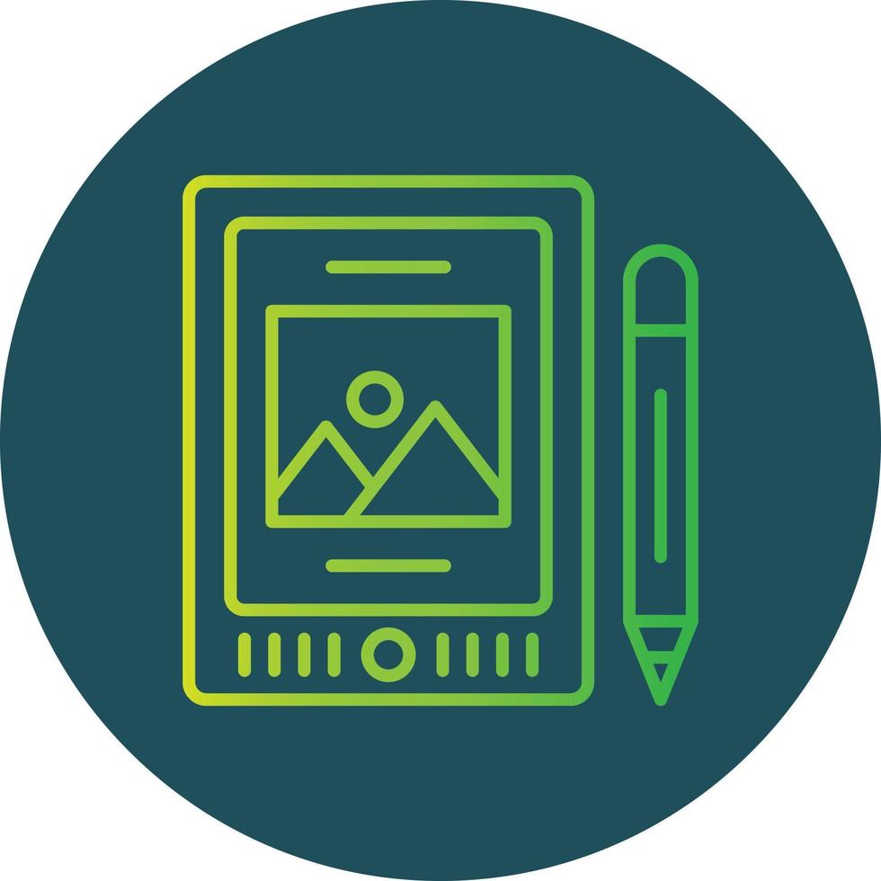 Pen Tablet Creative Icon Design vector