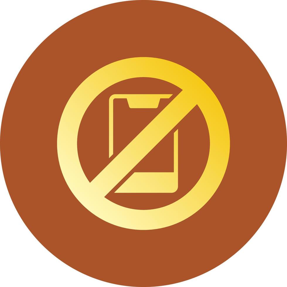 No Phone Creative Icon Design vector