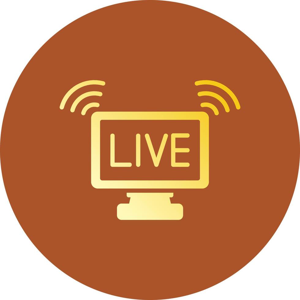 Live Streaming Creative Icon Design vector