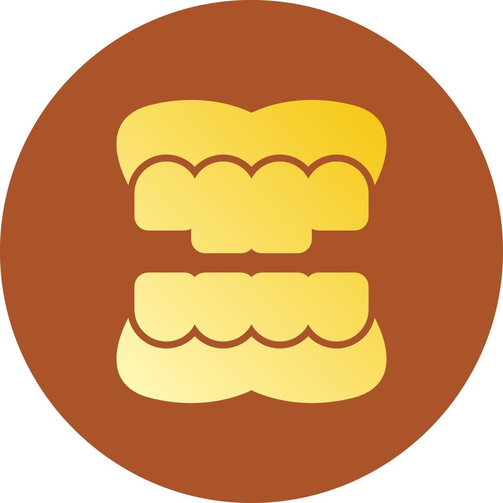 diseño de icono creativo de dentadura postiza vector