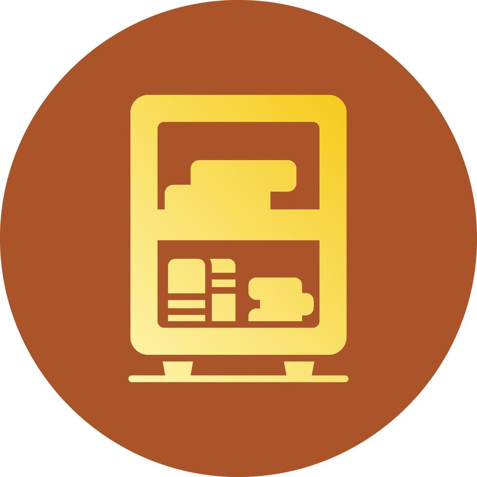 Bookshelf Creative Icon Design vector