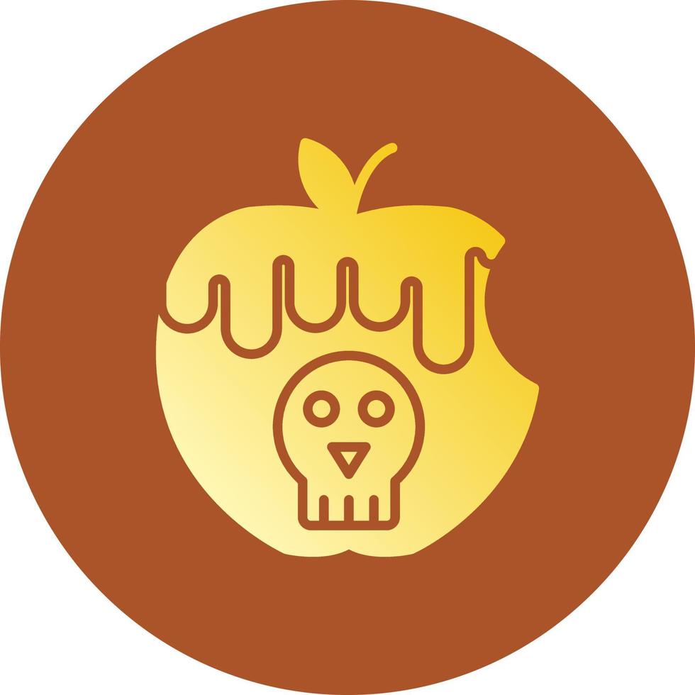 diseño de icono creativo de manzana envenenada vector