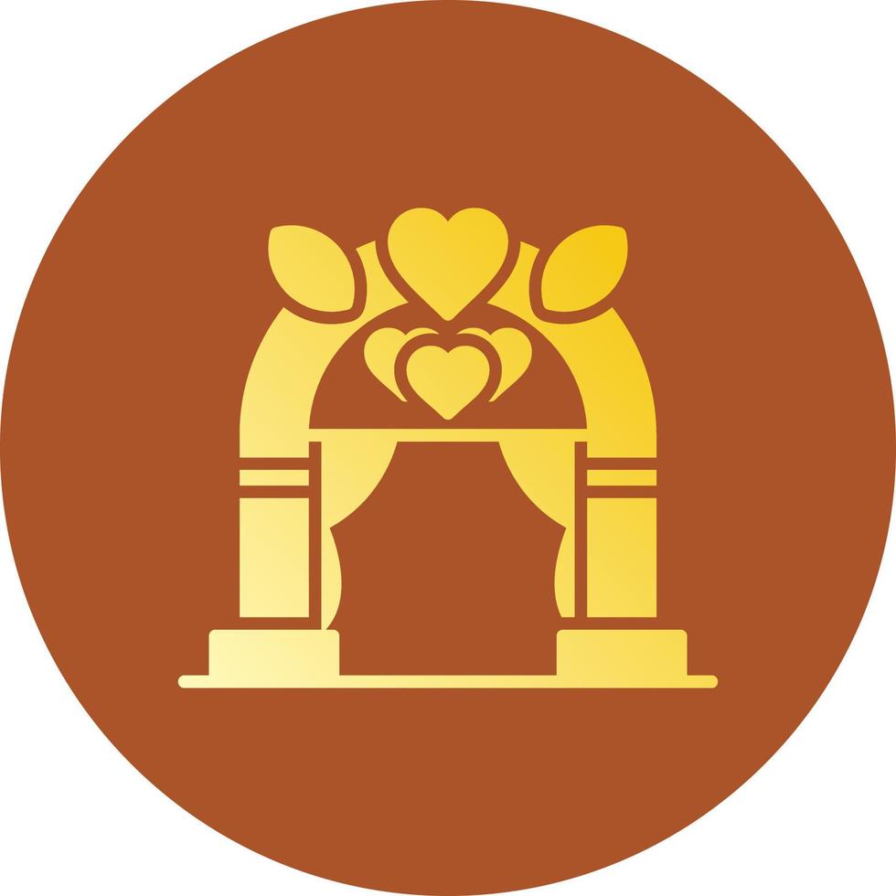 diseño de icono creativo de arco de boda vector