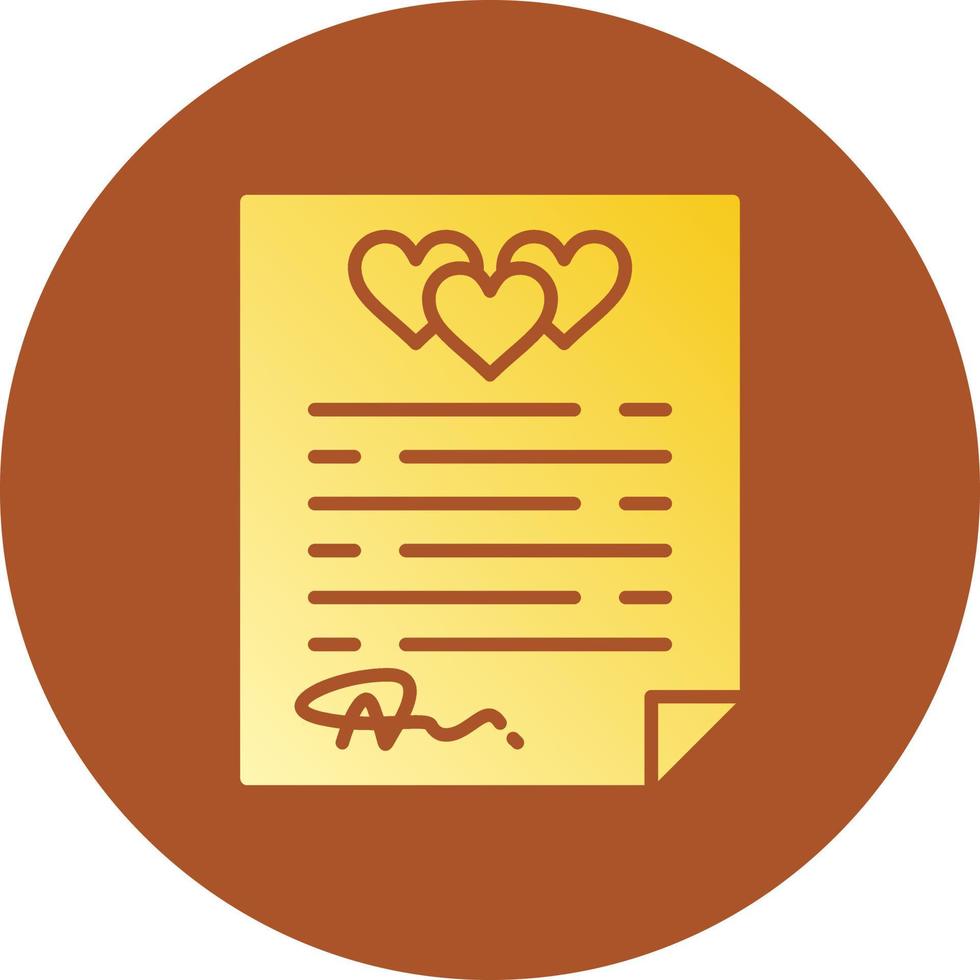 Wedding Contract Creative Icon Design vector