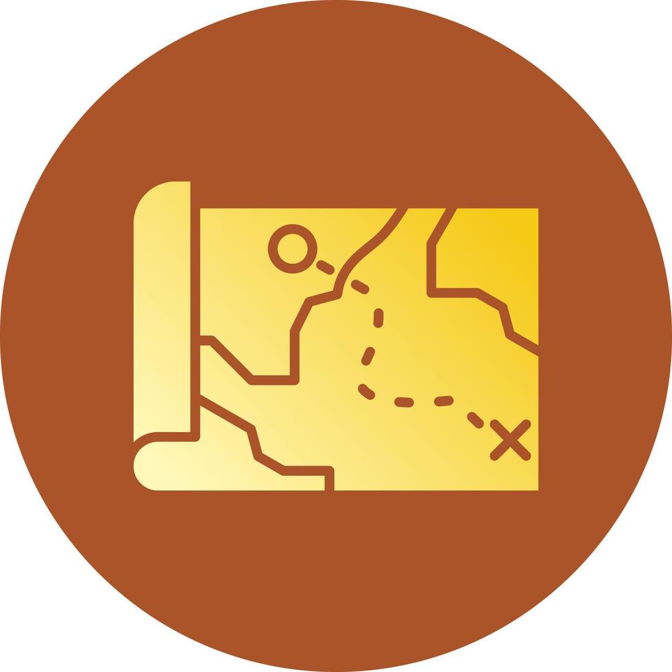 Treasure Map Creative Icon Design vector