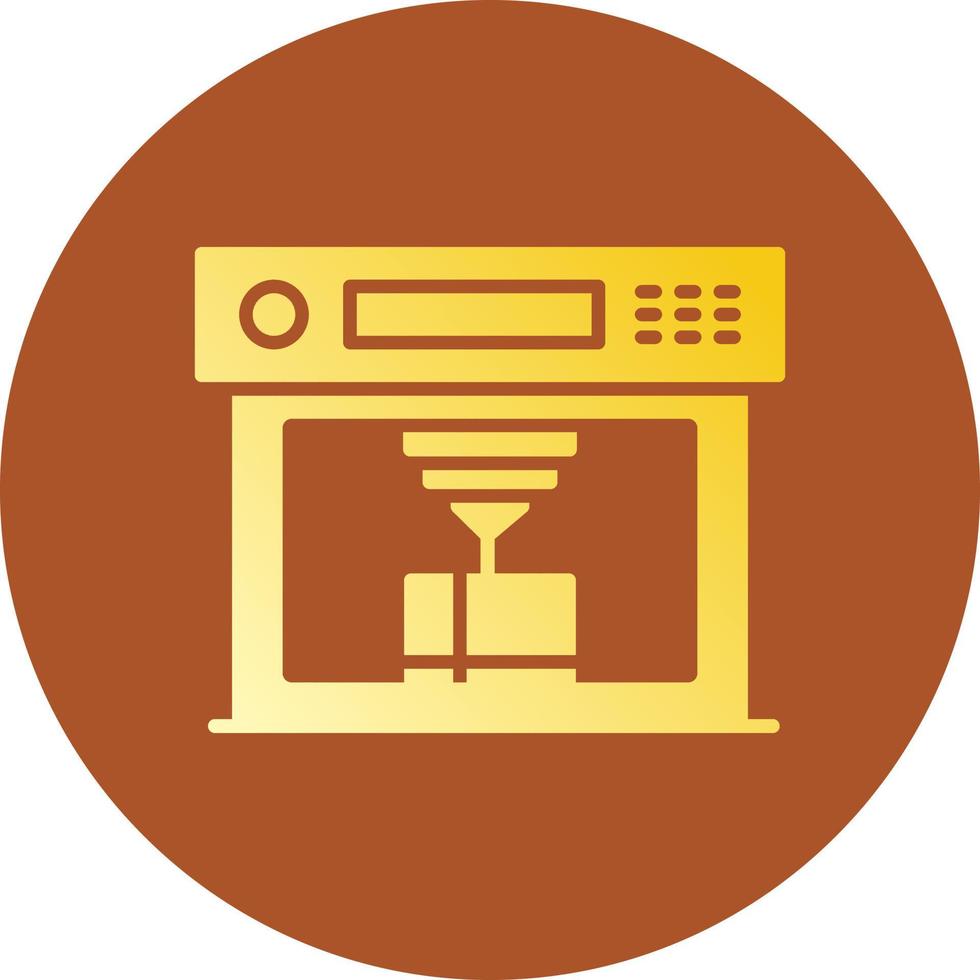 3d Printer Creative Icon Design vector