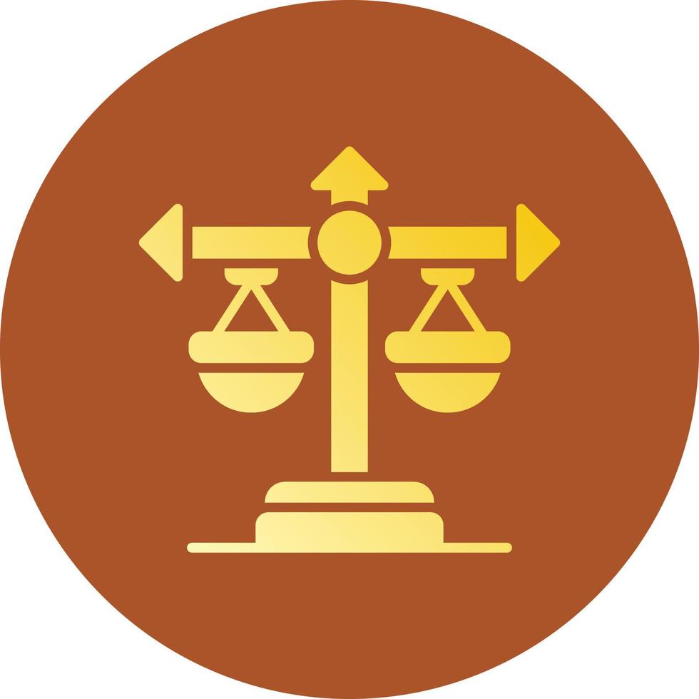 Balance Scale Creative Icon Design vector