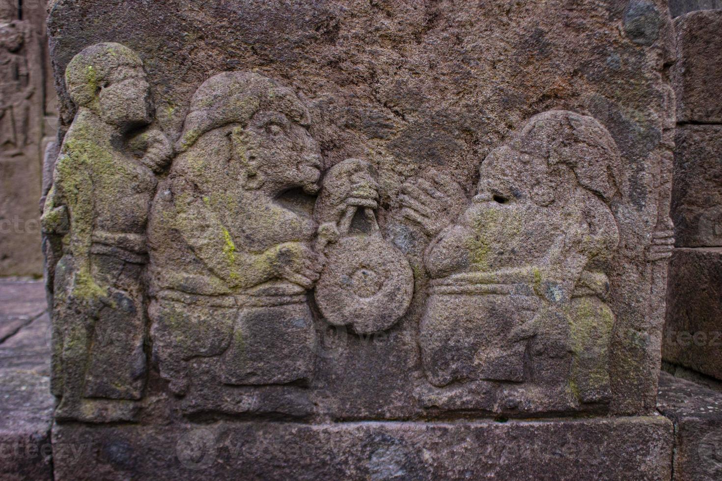 sukuh temple or candi sukuh, reliefs at sukuh temple.Ancient erotic Candi Sukuh-Hindu Temple on central Java, Indonesia. the temple is Javanese Hindu temple located mount lawu photo