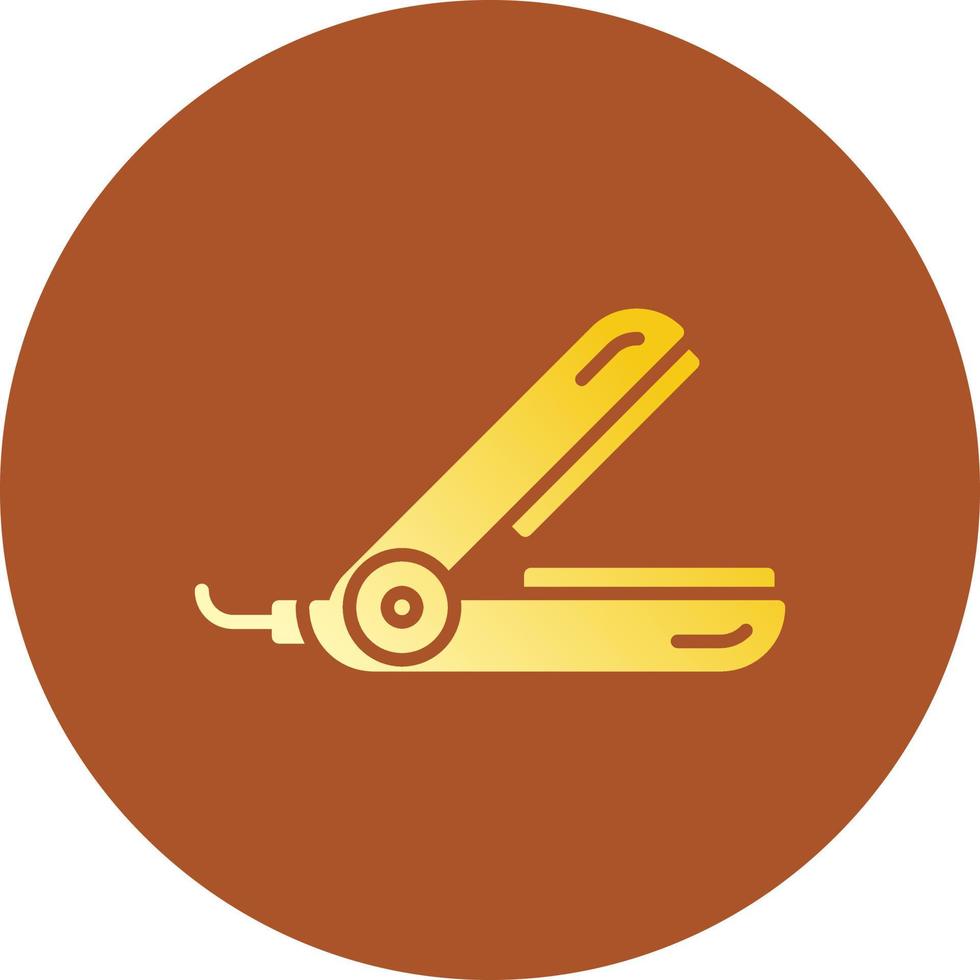 diseño de icono creativo de plancha de pelo vector