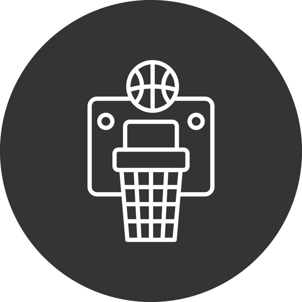 diseño de icono creativo de aro de baloncesto vector