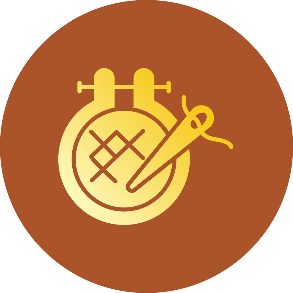 Embroidery Creative Icon Design vector