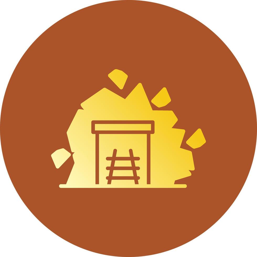 Mining Tunnel Creative Icon Design vector