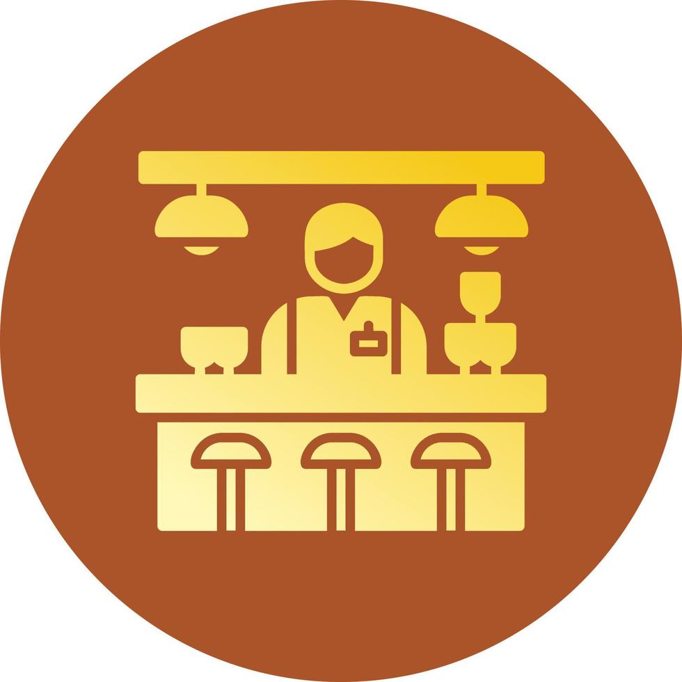 Bar Counter Creative Icon Design vector