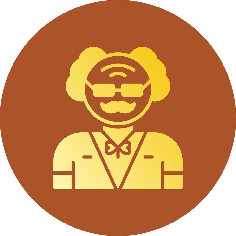 Old Man Creative Icon Design vector
