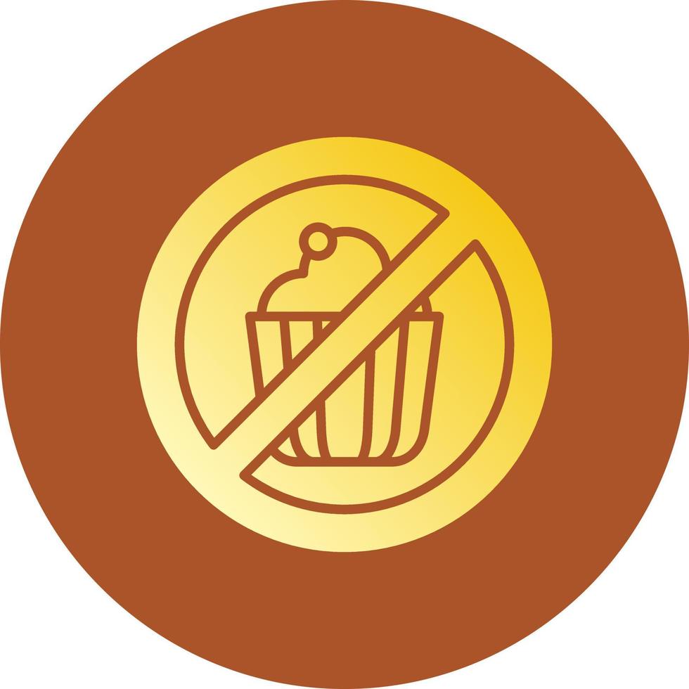 No Sweets Creative Icon Design vector