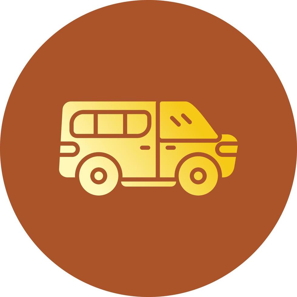 Minivan Creative Icon Design vector