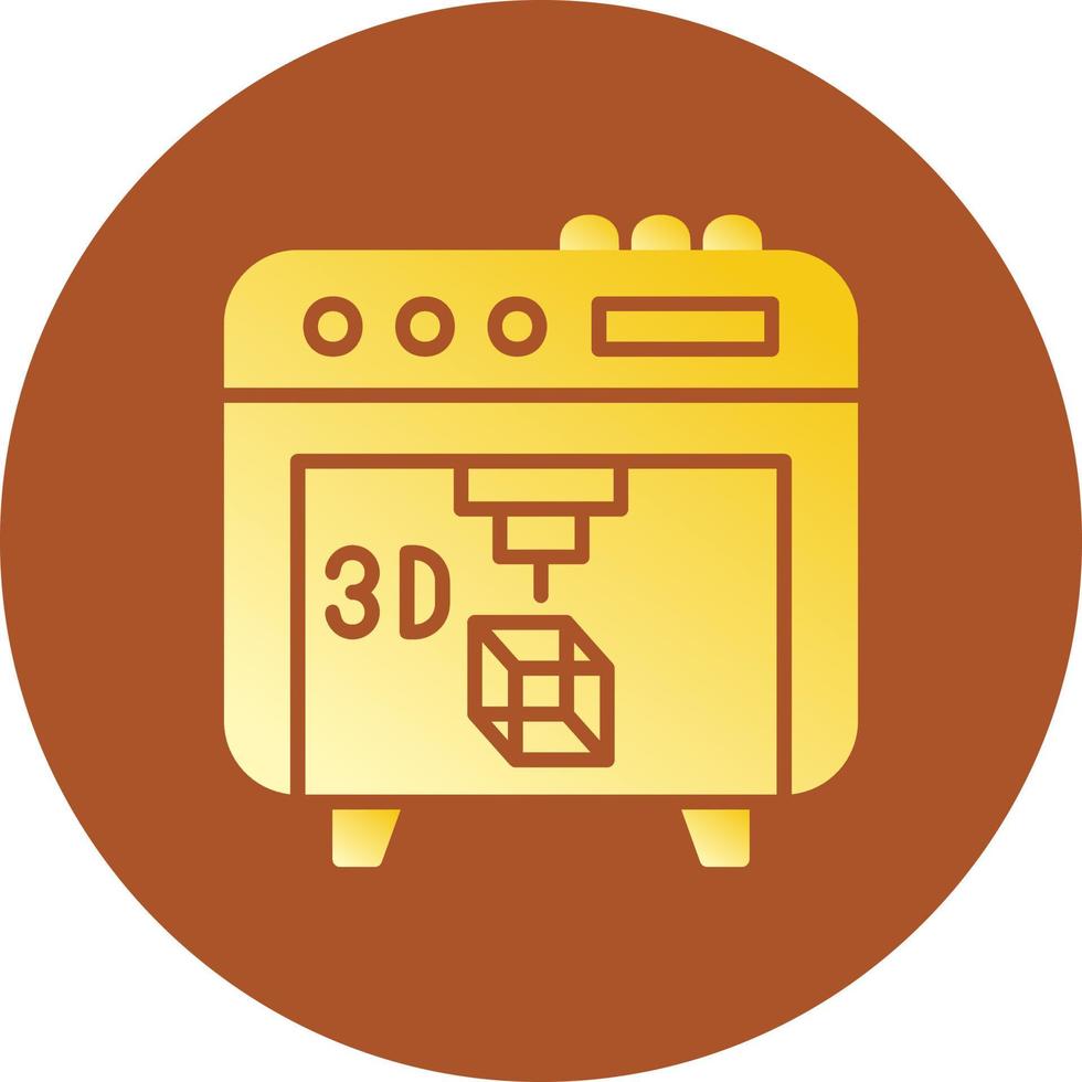 3d Printer Creative Icon Design vector