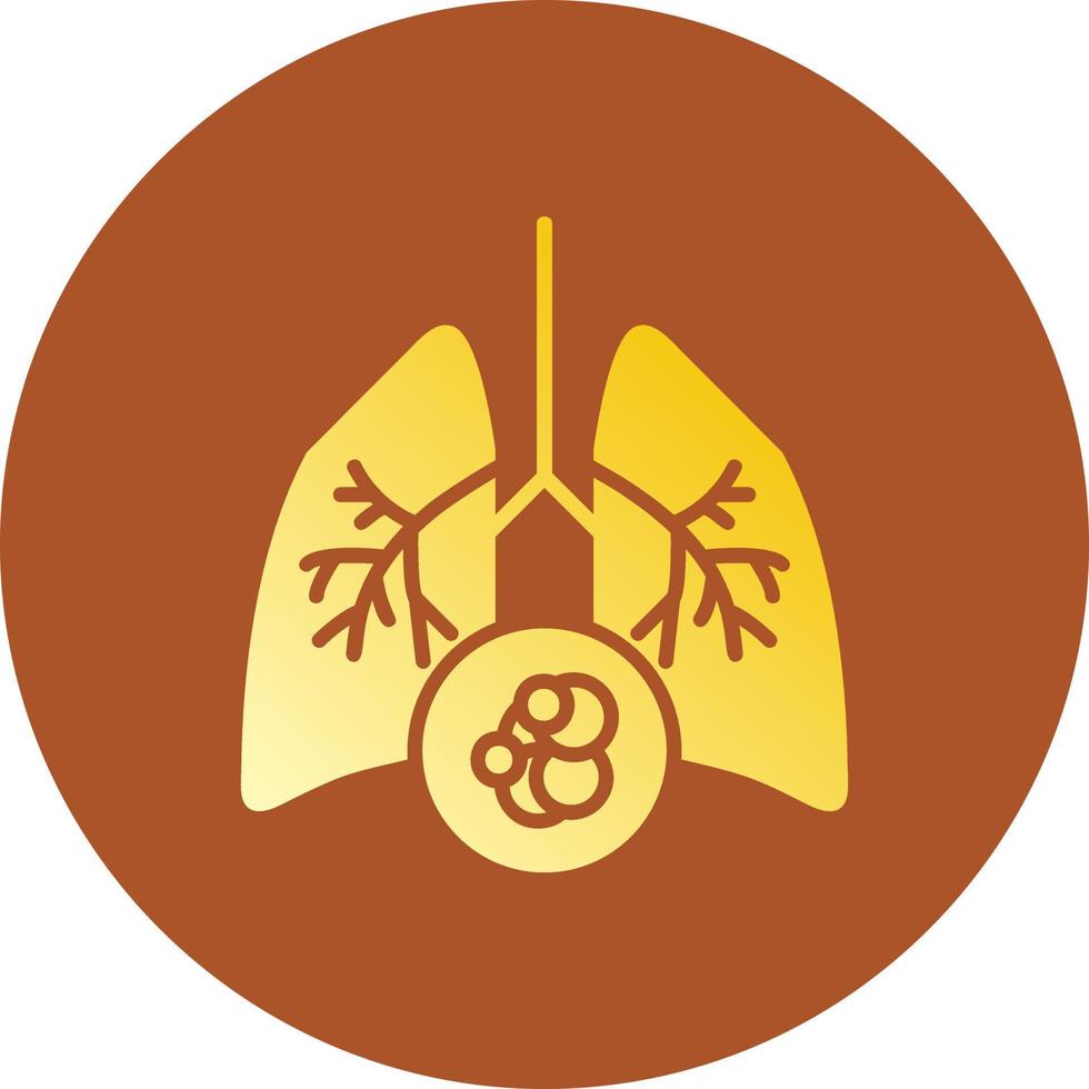 diseño de icono creativo de cáncer de pulmón vector