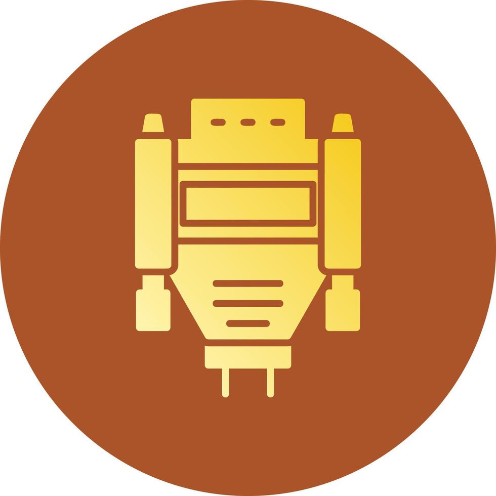 Vga Cable Creative Icon Design vector