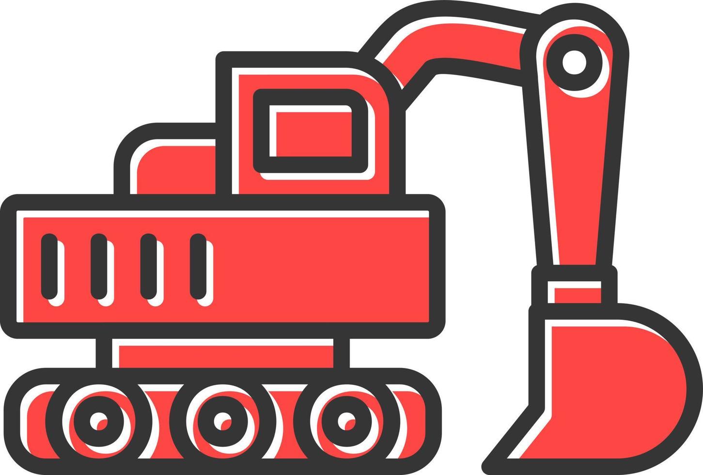 Excavator Creative Icon Design vector