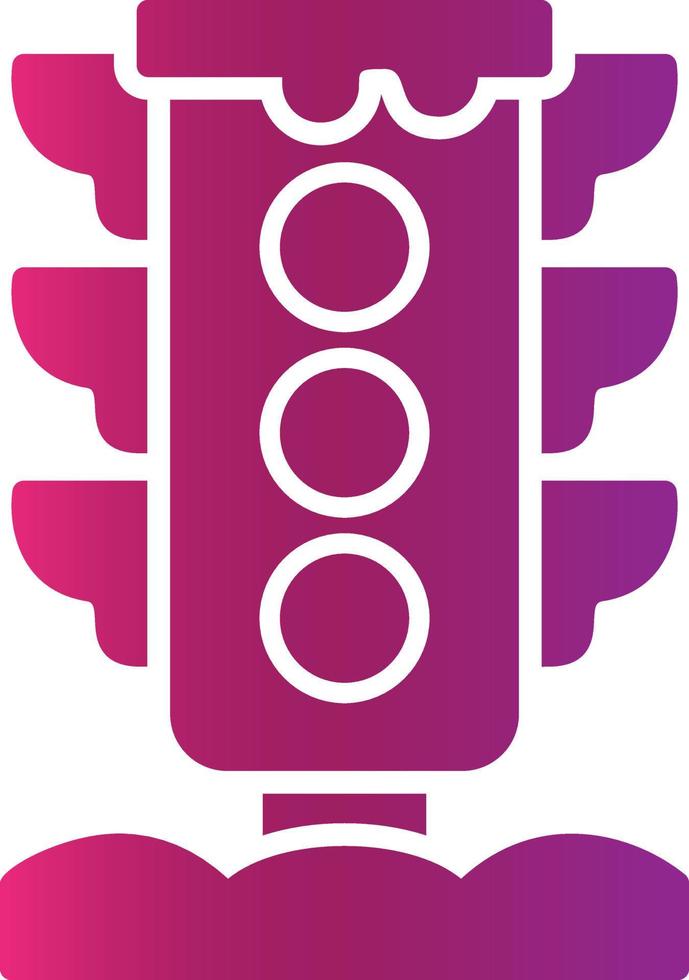 Traffic Light Creative Icon Design vector