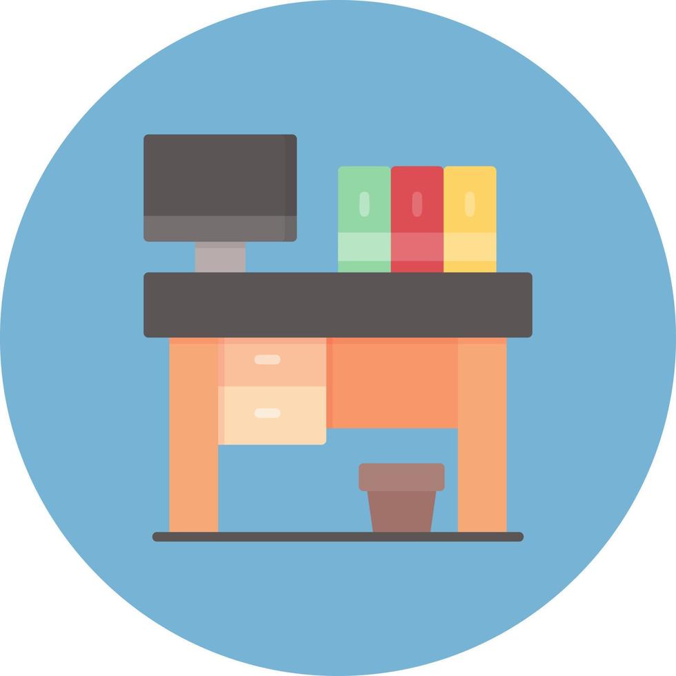 Office Table Creative Icon Design vector