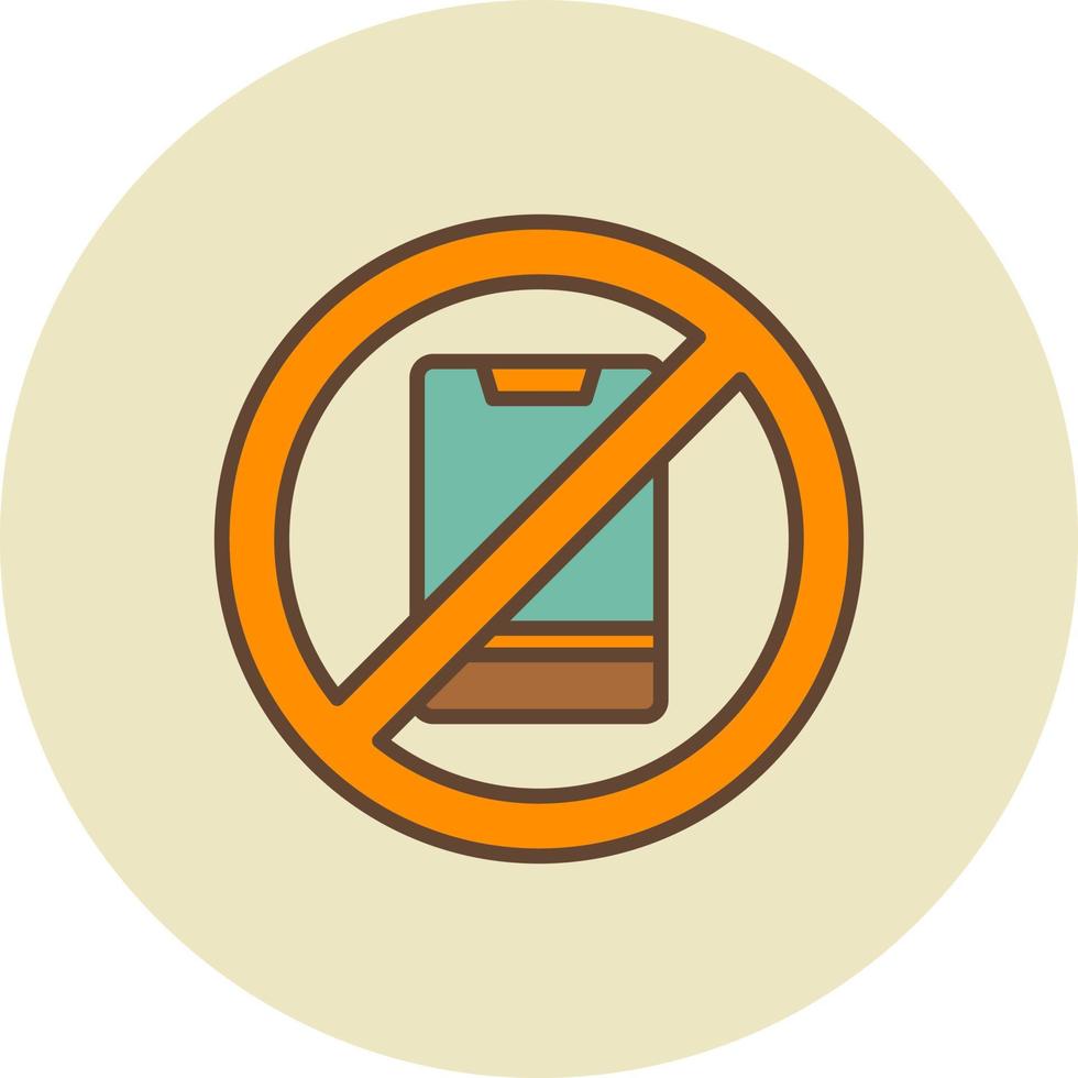 No Phone Creative Icon Design vector