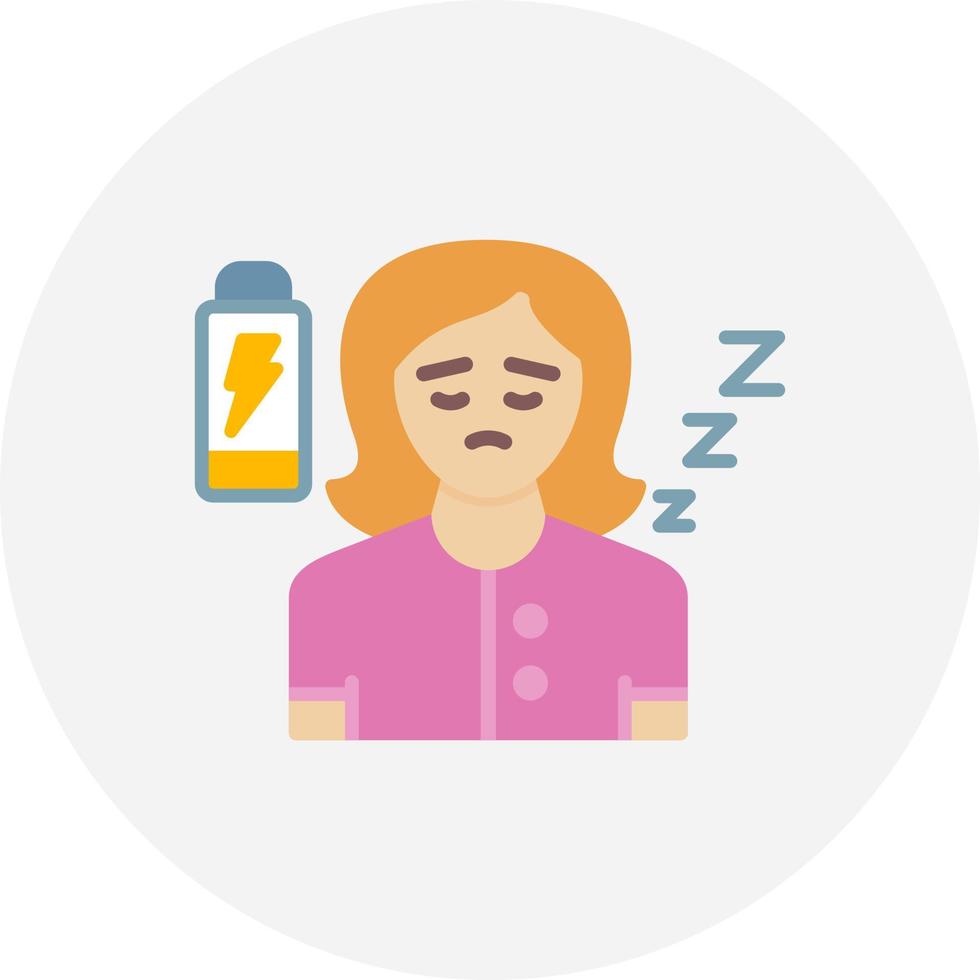 Fatigue Creative Icon Design vector