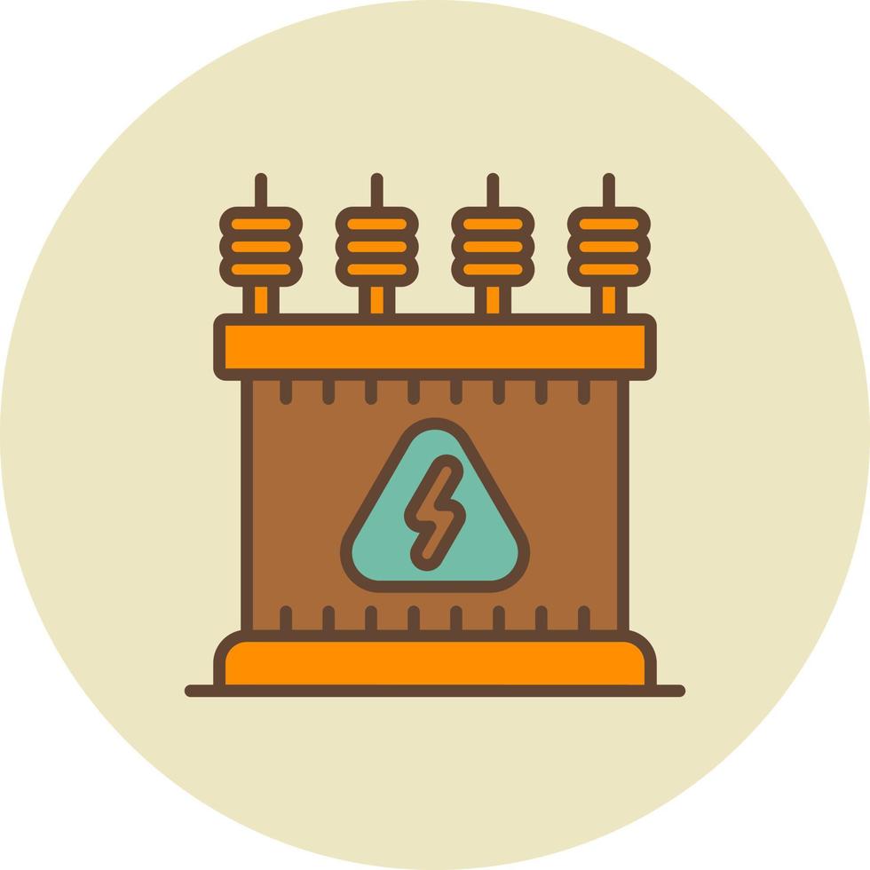 Power Transformer Creative Icon Design vector