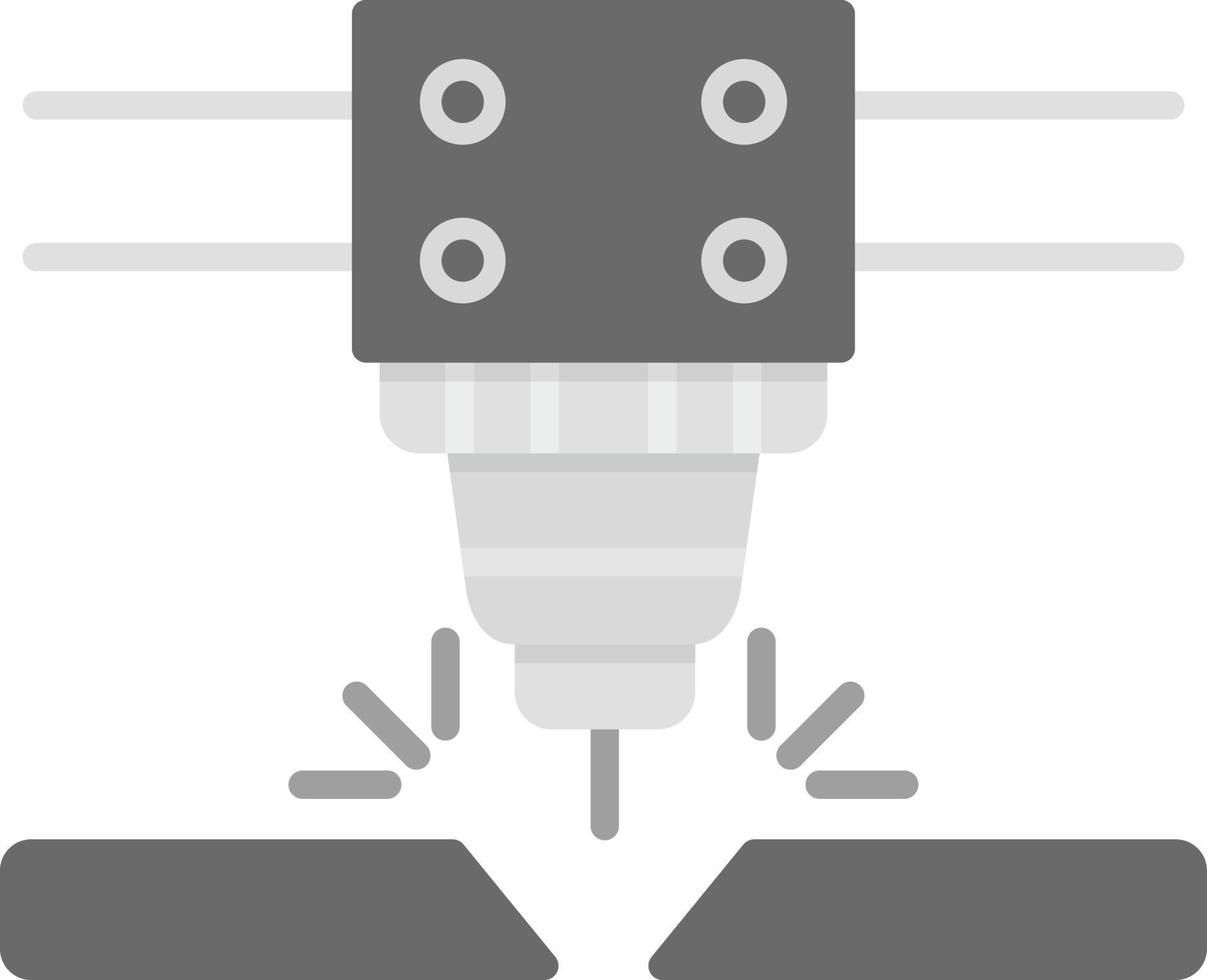 Laser Cutting Machine Creative Icon Design vector