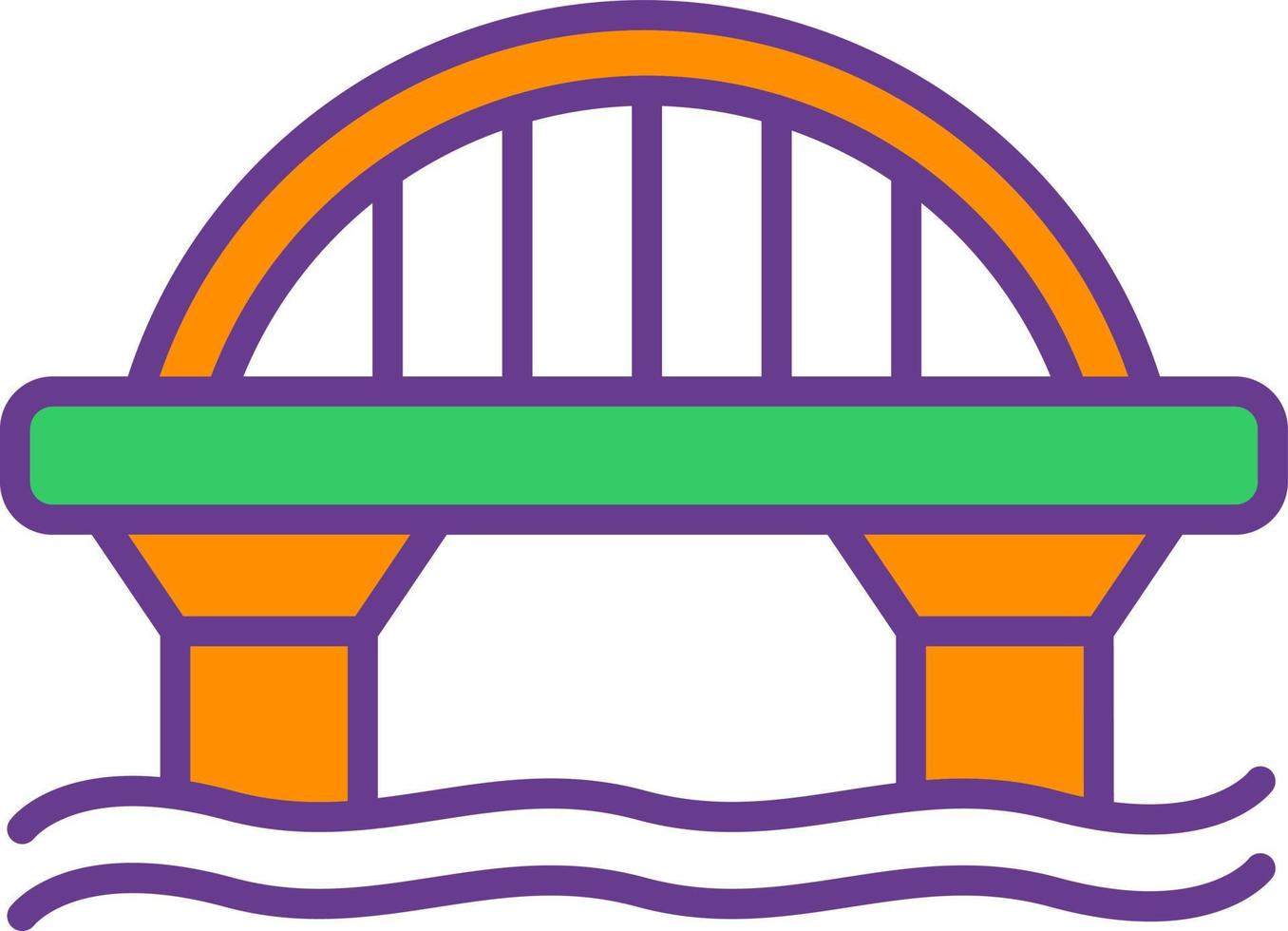 diseño de icono creativo de puente vector