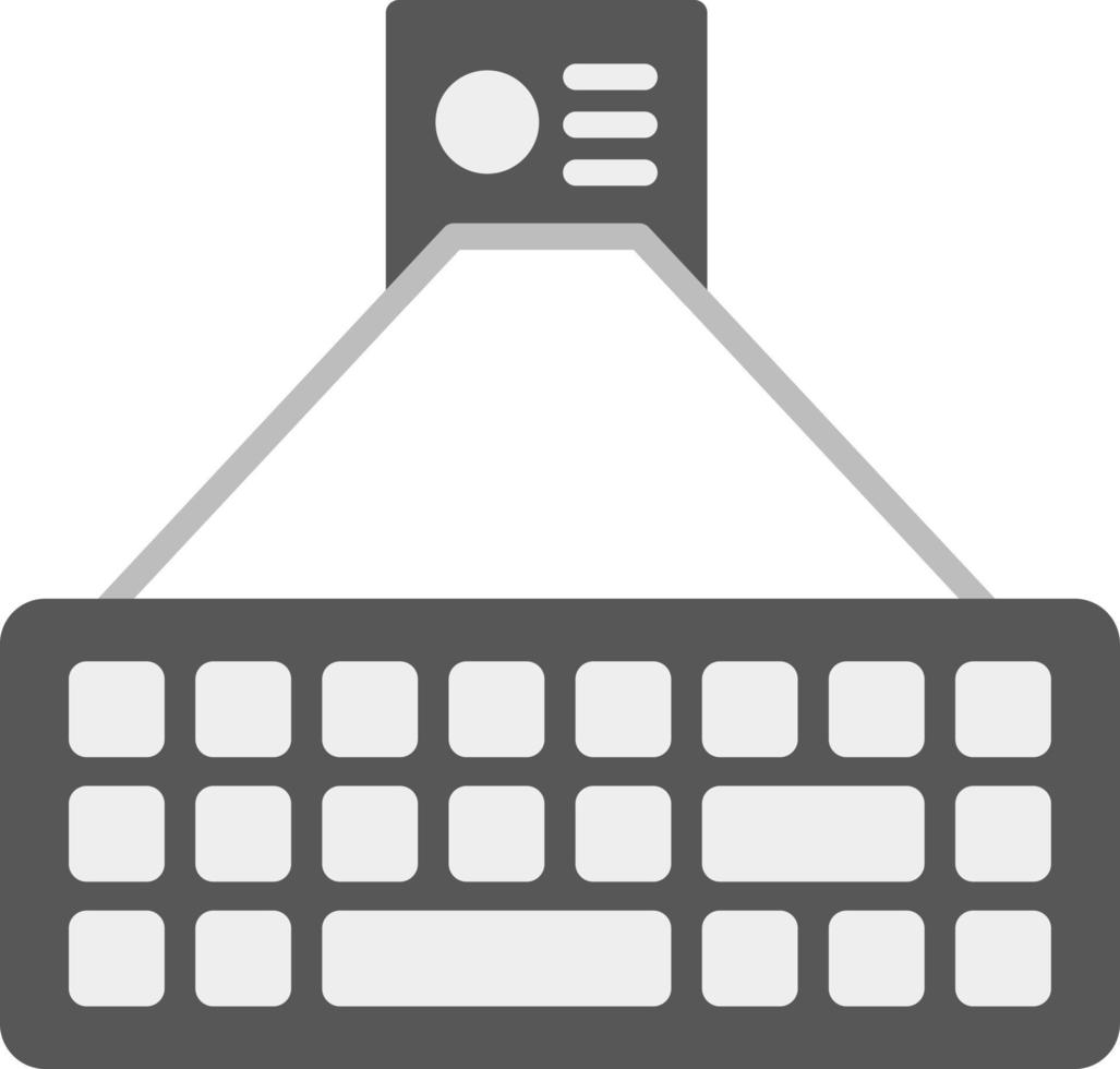 diseño de icono creativo de teclado láser vector