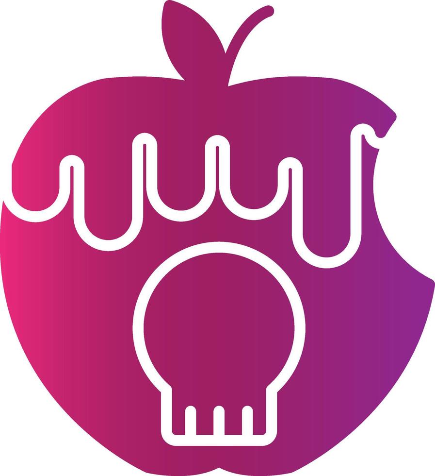 diseño de icono creativo de manzana envenenada vector