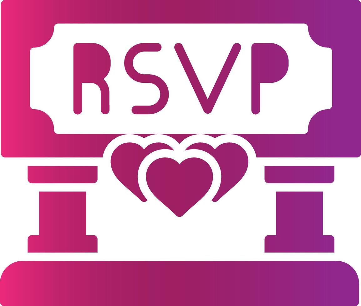 diseño de icono creativo rsvp vector