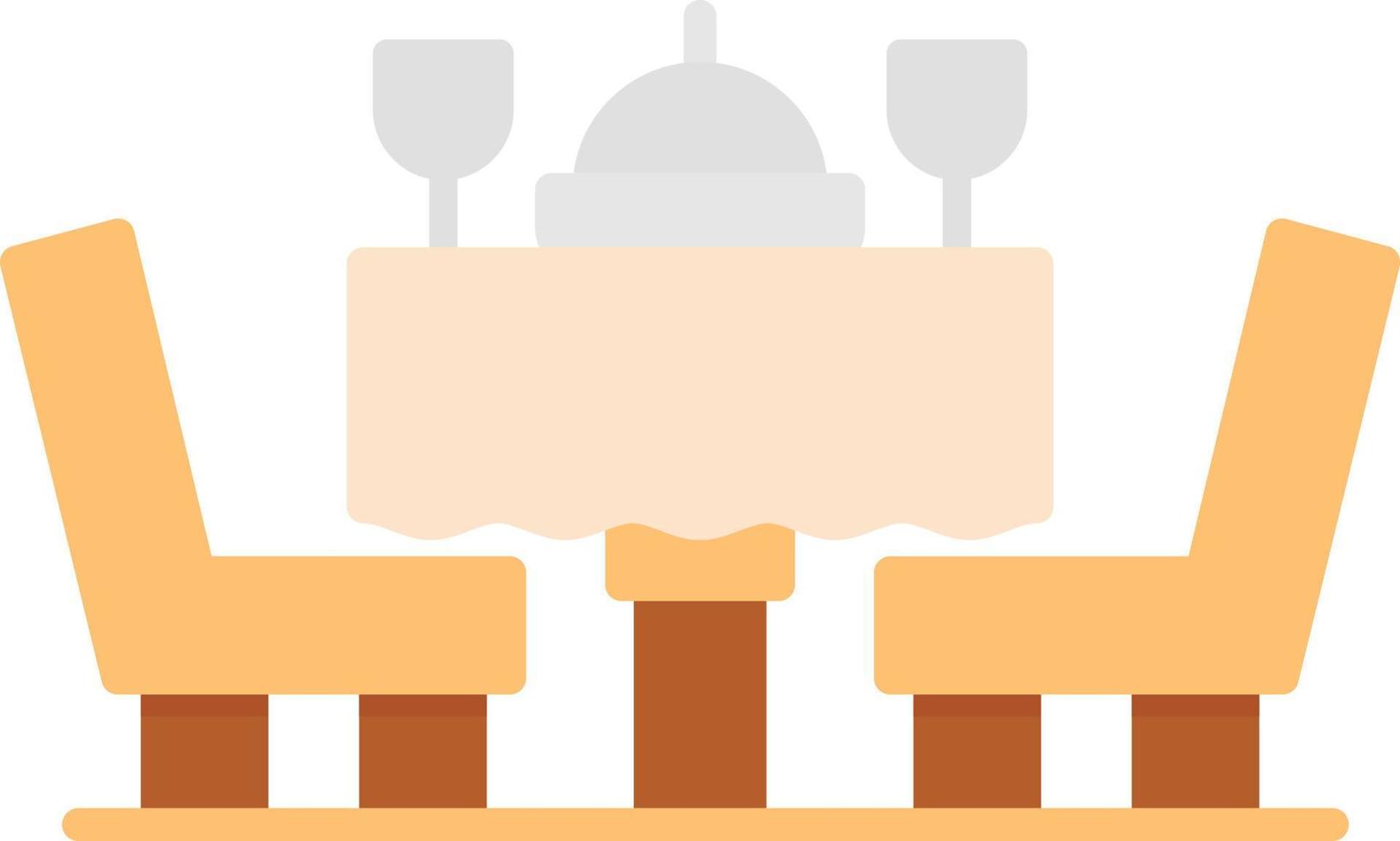 Dinner Table Creative Icon Design vector