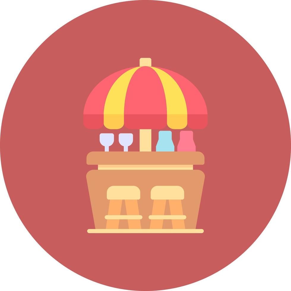 Beach Bar Creative Icon Design vector